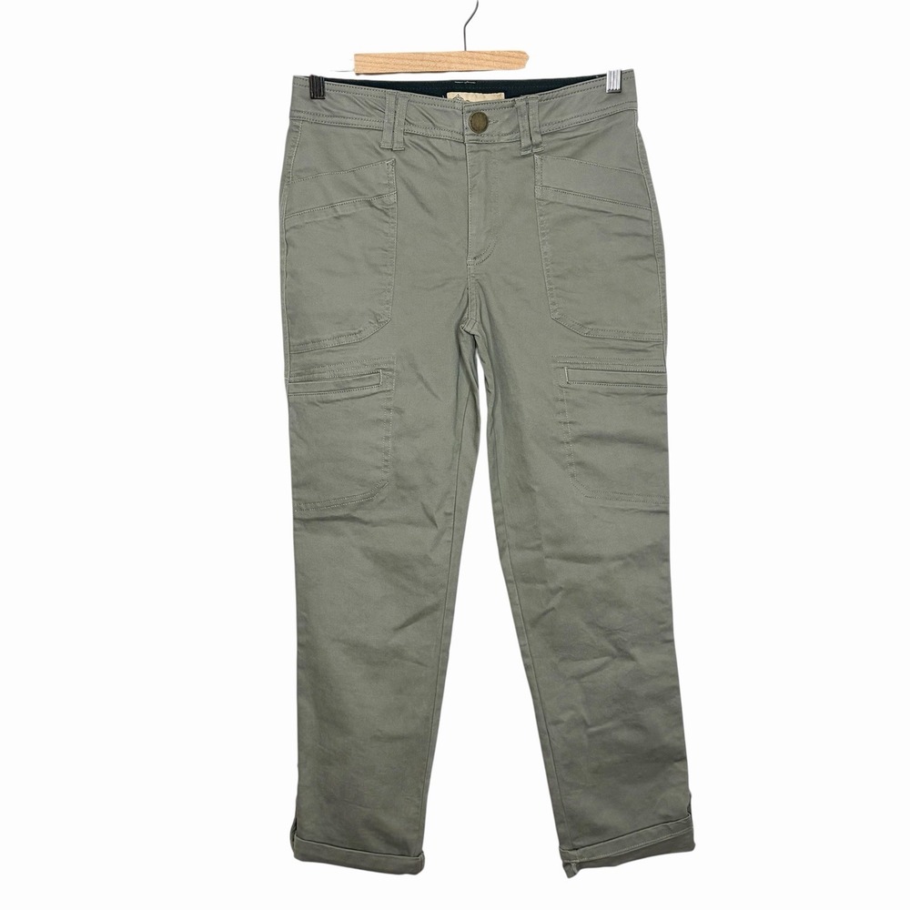 Democracy Ab Technology Utility Cargo Ankle Pants Green Womens Size 4 Military